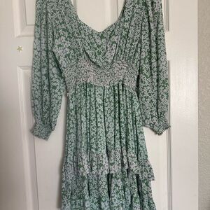 Floral Green Dress